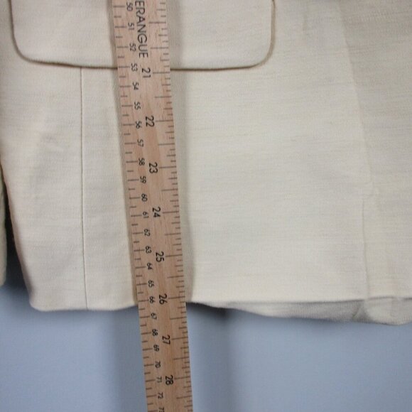 Sezane Christie Jacket Women Blazer 40 Butter Yellow Linen Career Preppy 766 - Picture 16 of 16